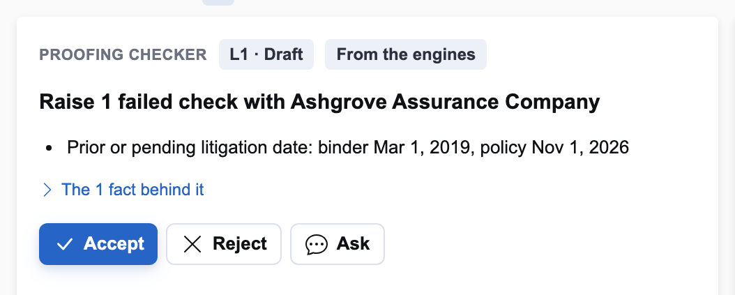 A prepared correction: the prior-or-pending litigation date